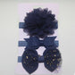 3Pcs Baby Elastic flower headband Headbands Hair Girls Bebe Bowknot Hairband Toddler Infants accessories set photography props