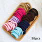 50 Pieces Set Girl Colorful Ornament Nylon Elastic Hair Bands Ponytail Hair Accessories Holder Rubber Bands Scrunchie Headband
