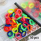 50 Pieces Set Girl Colorful Ornament Nylon Elastic Hair Bands Ponytail Hair Accessories Holder Rubber Bands Scrunchie Headband